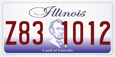IL license plate Z831012