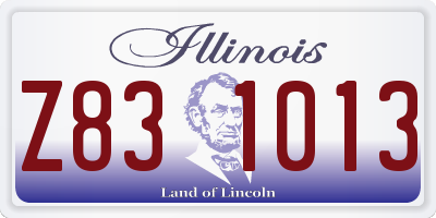 IL license plate Z831013