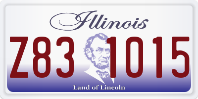 IL license plate Z831015