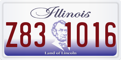 IL license plate Z831016