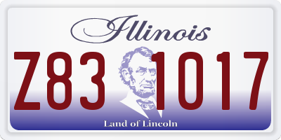 IL license plate Z831017