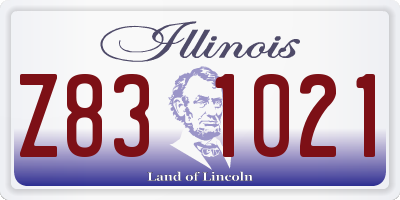 IL license plate Z831021
