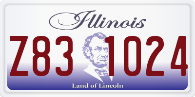 IL license plate Z831024