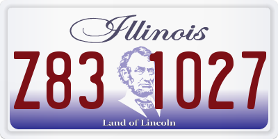 IL license plate Z831027