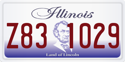 IL license plate Z831029