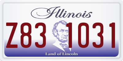 IL license plate Z831031