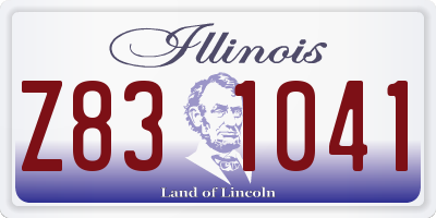 IL license plate Z831041