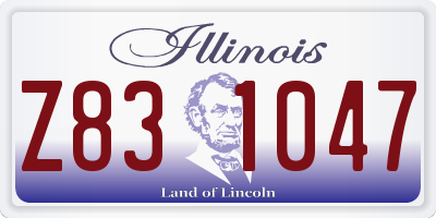IL license plate Z831047