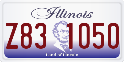 IL license plate Z831050