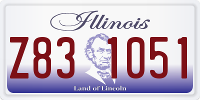 IL license plate Z831051
