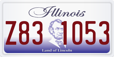 IL license plate Z831053
