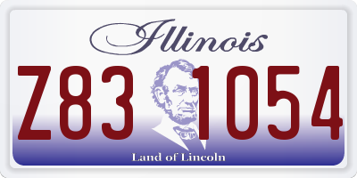 IL license plate Z831054