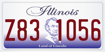 IL license plate Z831056
