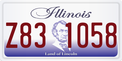 IL license plate Z831058