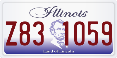 IL license plate Z831059