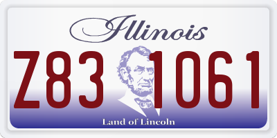 IL license plate Z831061