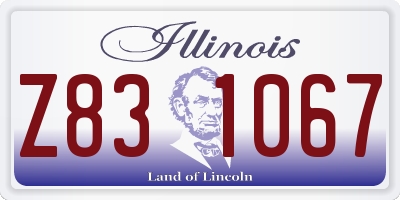 IL license plate Z831067