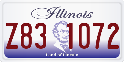 IL license plate Z831072