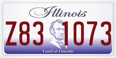 IL license plate Z831073