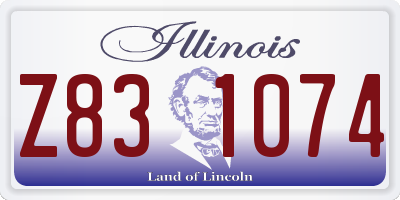 IL license plate Z831074