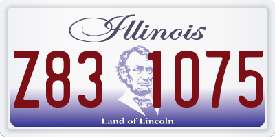 IL license plate Z831075