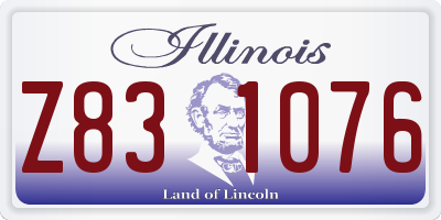 IL license plate Z831076