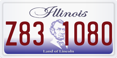 IL license plate Z831080