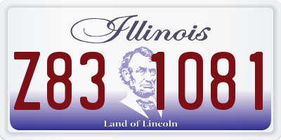 IL license plate Z831081