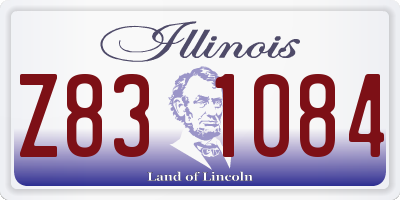 IL license plate Z831084
