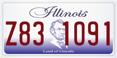 IL license plate Z831091