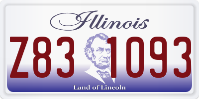 IL license plate Z831093