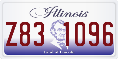 IL license plate Z831096