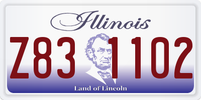 IL license plate Z831102