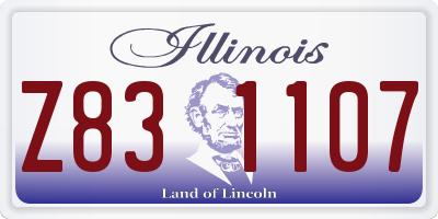 IL license plate Z831107