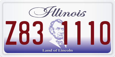 IL license plate Z831110