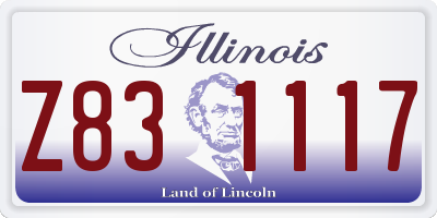 IL license plate Z831117