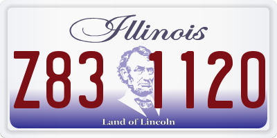 IL license plate Z831120
