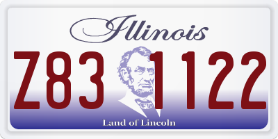 IL license plate Z831122