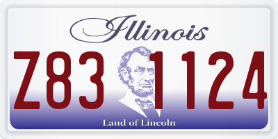 IL license plate Z831124