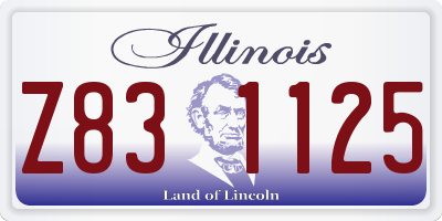 IL license plate Z831125