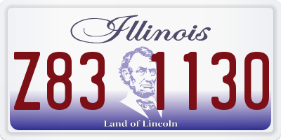 IL license plate Z831130