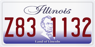 IL license plate Z831132
