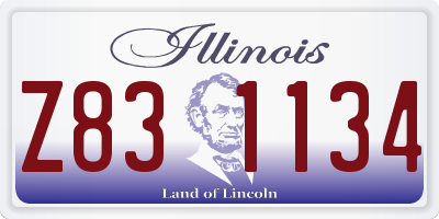 IL license plate Z831134