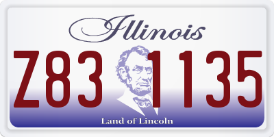 IL license plate Z831135