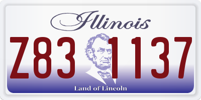 IL license plate Z831137