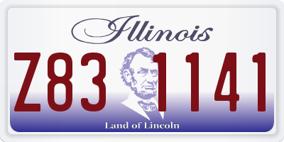 IL license plate Z831141