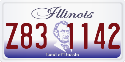 IL license plate Z831142