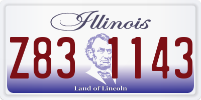 IL license plate Z831143
