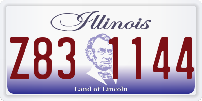IL license plate Z831144