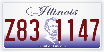 IL license plate Z831147